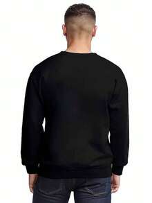 Sudadera Con Cuello Redondo Victoria De La Bandera De México Moletom Confortável, Casual E Moderno Na Parte Superior Do Corpo Com Estampas Personalizadas Da Moda. - Negro - Ver 4