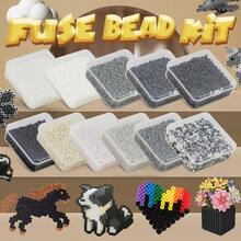 2.6mm Sundymot Fuse Beads, 3000PCS+ Black & White Colors, Individually Packaged With Small Storage Box, Suitable For DIY Pendant, Keychain, Jewelry Making, Craft, Graduation, Back To School, Christmas, Party & Birthday Gifts, Refill Pack - 2.6mm Puzzle Beads - View 8
