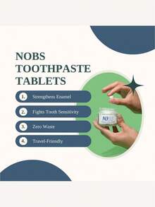 Fluoride Free Toothpaste Tablets - Soothing Sensitivity Toothpaste Tablets, , Convenient To Carry, Suitable For Travel, Strengthening Enamel, Fighting Tooth Sensitivity. - - - 查看 6