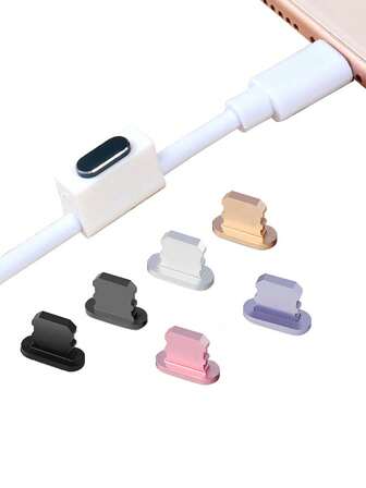 适用于 13 Pro/12 美版苹果 Lightning 接口的金属防尘塞，防尘塞 + 收纳支架组合套装