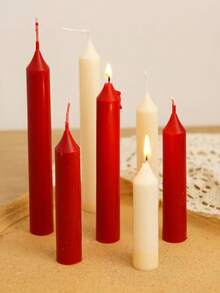 1pc Pillar DIY Candle Molds, Perfect For Making Emergency Candles, Chime Candles, Table Candles, DIY Clay Molds, Home Decoration Christmas For Holiday Gift Giving,Smooth Plastic Candle Making Tool, Diy Wedding Decoration Gift - Multicolor - View 4