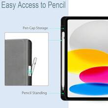 Case For IPad (A16) 11th Generation 11 Inch 2025, IPad 10th Generation Case 10.9 Inch 2022 Flip Stand Auto Sleep Cover With Pencil Holder & Pocket, Blue Marble,BlueMarble - 藍色大理石 - 查看 9