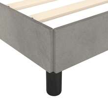 vidaXL Bettgestell Ohne Matratze, Hellgrau, 200x200 Cm, Samt - Grey - View 9