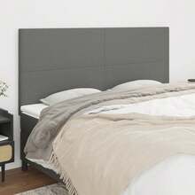 vidaXL Kopfteil Dunkelgrau 160 X 5 X 118/128 Cm Stoff - Grey - View 1