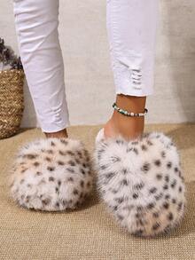 Luxurious Soft & Warm Women's Cute Slippers, Comfortable Non-Slip Winter House Slippers, Fluffy Indoor & Outdoor Home Shoes, Essential Cold Weather Footwear - Apricot White - View 5