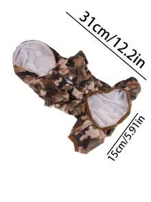 Camouflage Pet Raincoat Double-Layer Raincoat Suitable For Autumn And Winter Waterproof, Snow Proof, Warm, Cat And Dog Universal - Multicolor - View 2