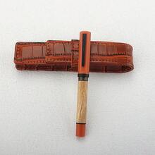 58K Gold Plated Wooden Fountain Pen, Luxury F-Nib, Writing Ink Pen, Elegant Calligraphy Ink Pen, Office & Study Supplies - 58P - View 13