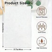 2PCS 15x24 Inches "Mr. & Mrs." Couple Towels, Polyester Microfiber Soft & Thick Style, Heart & Floral Patterns, Kitchen & Bathroom Decor, Christmas Gift, Excellent For Wedding Anniversaries, High Cost-Effective Quality Material, Absorbent & Durable, Couple Decor Highlight, Suitable For Gifting & Personal Use, Non-Fading - Mr. & Mrs - 2pcs - View 3
