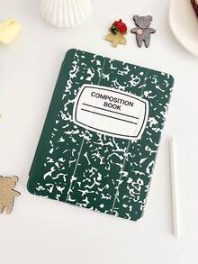 1pcs Soft Silicone With Pencil Slot Tri-Fold Stand Shockproof Anti-Drop ,Letter Graphic Magnetic Compatible With 9th/8th/7th 10.2 Inch,With Pcil Holder,Air4/5 Cover.Accessories. & New Year Themed,Retro Chic Style High-End Tablet Accessory Office Productivity, Study Sessions, Design, Travel Commute, Casual Browsing & Giving Fashion Forward Enthusiasts - màu xanh lá - Xem 2