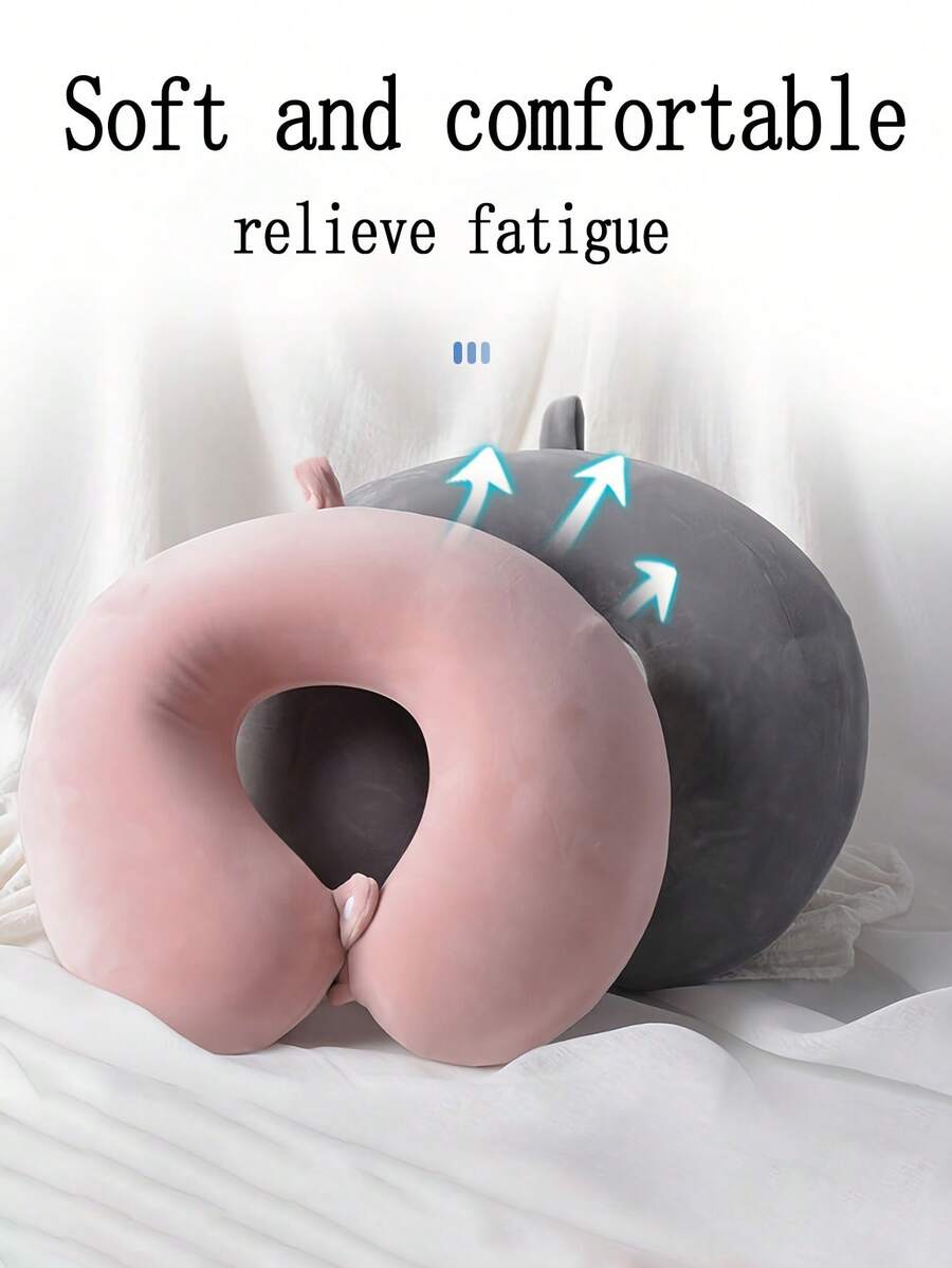 Black Travel Neck Pillow, Best Memory Foam Airplane Pillow For Head Support Soft Adjustable Pillow For Plane, Car & Home Recliner Use Travel Rest Supplies Travel Items Sleep Help Vacation Accessories Holiday Comfortable Sleepers For Travel Camping Office Accessories Travel Plane - màu đen - Xem 1