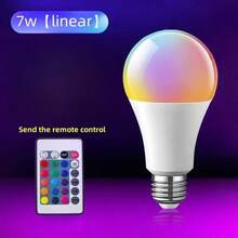 1 Bóng đèn LED đổi màu có điều khiển từ xa, 7W/10W/15W/30W E27 22V, Chế độ chiếu sáng và 16 tùy chọn màu, Bóng đèn RGB có thể điều chỉnh, Thích hợp cho Tiệc sinh nhật/Trang trí KTV/Nhà/Quán bar/Đám cưới/Trang trí Giáng sinh/Trang trí F - Nhiều màu - Xem 14