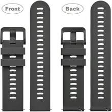 Smart Watch Strap - Dark Grey (Black Buckle) - View 6
