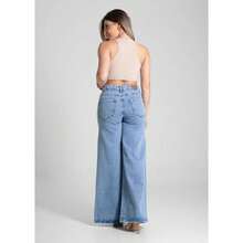 Calça Jeans Sawary Extra Wide Leg - 281604 - Azul - Visão 4