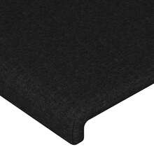 vidaXL Kopfteil Mit Ohren, Schwarz, 147x23x118/128 Cm, Stoff - Black - View 5
