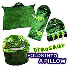 Manta infantil con capucha y luz led. Frazada luminosa con textura suave y abrigador, el regalo perfecto para fiestas y cumpleaños. - Verde - Ver 1