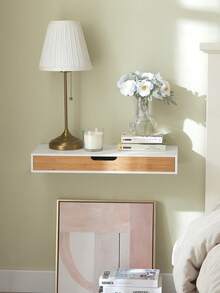 SoBuy Wall Drawer, Floating Shelf With Drawer, Wall Shelf Storage Display Shelving (FRG93-WN, W60xD24.5xH8cm) - White - View 1