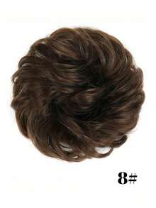 Multicolor Messy Bun Hair Pieces Wavy Curly Hair Pieces Synthetic Bun Ponytail Hair Extensions Thick Bun Hair Pieces Women 8 Inch ,Hair Elastics ,Hair Rubber Bands ,Scrunchies ,Hair Rope ,Elastic Hair Tie Head Accessories - Multicolor - View 14