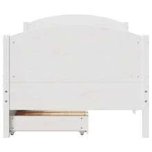vidaXL Massivholzbett Ohne Matratze, Weiß, 75x190 Cm, Kiefernholz - White - View 4