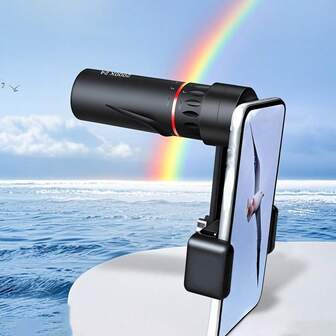 8倍紧凑型高倍单筒望远镜，便携式单筒设计，适合徒步旅行、观鸟、观星和户外探险