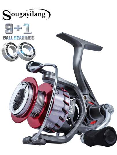 SOUGAYILANG 1個 スピニングリール 9+1ボールベアリング 5.2:1/6.2:1