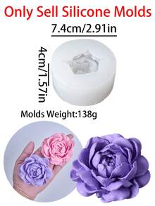 1个花朵硅胶模具，可用于制作家居装饰、房间装饰、婚礼装饰、餐桌装饰的花朵蜡烛，也可作为手工香薰蜡烛模具、肥皂模具、DIY环氧树脂石膏扩香石模具，是送给女性、生日、闺蜜的礼物，也适合DIY礼物。 - mold - 查看 5