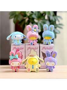 Caja ciega de la serie de conejos de Sanrio - Color claro, ¡figurita de dibujos animados linda y compacta! Artículo decorativo hecho a mano - Adorna hermosamente los estantes del dormitorio, los escritorios, los autos, las mesitas de noche, ¡crea un hogar acogedor! ¡Regalo ideal para Halloween, Navidad, cumpleaños y Pascua para fans de Sanrio y amantes de los conejos de todas las edades! - Multicolor - Ver 7