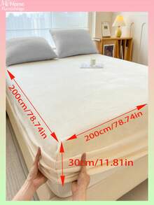 Lençol de veludo cristal de cor sólida (1 peça), roupa de cama, protetor de colchão, capa de cama, roupa de cama confortável e quente para o lar, protetor de colchão antipilling, macio e agradável ao toque, disponível em várias cores para meninos, meninas, dormitórios estudantis, decoração simples e moderna para casa, roupa de cama macia e confortável para o quarto, capa de colchão moderna, protetor de colchão completo, lavável à máquina, roupa de cama para a volta às aulas. - Multicolorido - Ver 110