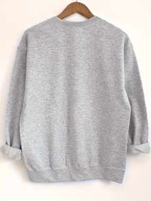 New Women's Sweatshirt Casual Long Sleeve Round Neck Sweater - "Keeper Of The Gender" Print, Heather Gray With Blue And Pink Details, Machine Washable Pullover For Spring/Autumn Loose And Comfortable - 綠色的 - 查看 9