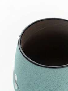 1pc 160ml Purple Clay Ceramic Teacup, Creative Retro Handpainted Gongfu Tea Cup, Espresso Coffee Cup, High-Quality Household Gathering Cup, Made In China