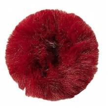 Elegant Scrunchie Hair Tie Simple Hair Bun Women Hair Accessories Red Series Plush Durable Hair Rope Christmas - FQ21-紅色毛絨 - 查看 5