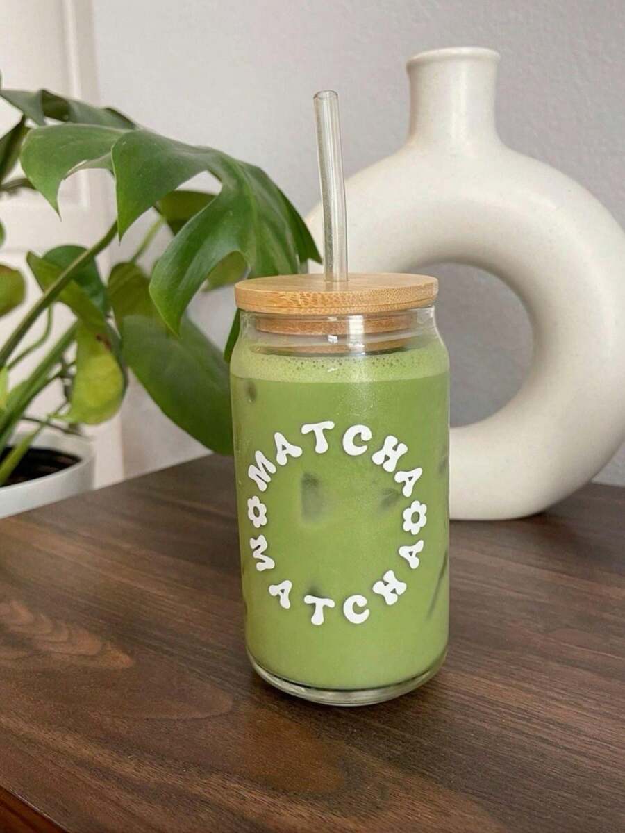 Cốc thủy tinh đựng cà phê Matcha Crazy, Cốc thủy tinh đựng trà Matcha sáng tạo độc đáo, Cốc thủy tinh đựng trà sữa buổi sáng, Cốc thủy tinh đựng đồ uống đá, Lựa chọn quà tặng tuyệt vời nhất cho những người yêu thích Matcha! - Nhiều màu - Xem 1