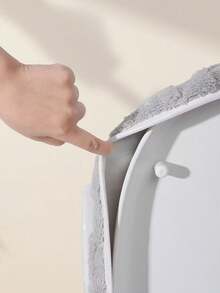 2pcs/Set Warm Toilet Seat Cover, Including Toilet Seat Ring And Toilet Seat Cover, Warm Soft Washable Fitted Cushion, Toilet Seat Cover, Household Essential, Winter - Multicolor - View 5