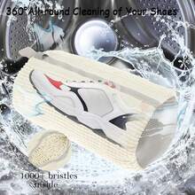 1pc Reusable Shoe Cleaning & Drying Bag For Washing Machine, Suitable For Washer And Dryer (White) - Heavy Duty Protective Laundry Mesh Pouch For Sneakers Trainers Canvas Athletic Shoes, Breathable Zipper Closure With Reinforced Seams For Gentle Agitation, Washer-Friendly Shoe Protector And Delicates Organizer, Quick Dry Venting For Dryer Use, Travel Shoe Storage, Closet Organizer, Home Laundry Care Essential, Gift-Ready Item For Back To School, Thanksgiving And Christmas Holiday Prep - Multicolor - View 1