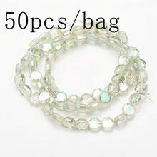 Gói 50 hạt bát giác dẹt 8mm, phụ kiện làm đồ trang sức tự làm cho vòng cổ, vòng tay, hoa tai, móc khóa điện thoại và quà tặng - Bát giác phẳng 8mm - Xem 22