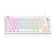 MAGEGEE TS68 60% 紧凑型有线键盘，61 键，RGB 背光，小型便携式薄膜键盘，适用于 Windows PC、笔记本电脑和游戏本。 - 黑色 - 查看 11