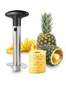 1个菠萝不锈钢削皮器 - 1个易于使用的菠萝去芯器 - 防锈锋利刀片，可拆卸手柄，水果切片器，餐厅和餐车适用的小型厨房工具 - 彩色 - 查看 9