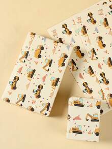 6 piezas de papel de regalo con temática de vehículos de construcción, papel de regalo de cumpleaños, decoración de fiesta con tema de construcción, suministros de envolver regalos, embalaje de regalos, envolver libros, suministros para envolver ramos, decoración de fiesta de cumpleaños, papel de regalo para baby shower - vehículo de ingeniería - Ver 10