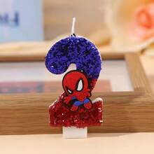 Spider-Man Original Fun Figure Candles Superhero Spiderman 0-7 Candles Cupcake Toppers Cake Decoration For Boy Party Favors