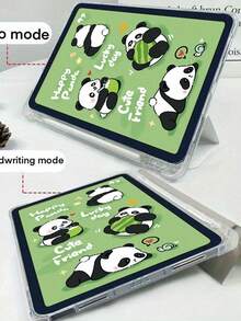 Happy Hugging Gourd Panda-Star Puzzle Trifold Flip Faux Leather Case Tablet Protective Case For IPad Mini 4/5/6 For IPad Pro 2024 13 Inch/202/2021/2022 Full Screen/For IPad Air2024/Air7 2025/For IPad 10/11 2022/2023/2025/For IPad 2017/2018/Air1/Air2/For IPad 2019/2020/2021/For IPad Pro/For IPad Air3/For IPad Pro 2020/2021/2022/For IPad Pro 2024 11 Inch Transparent Bottom Case TPU PU Material With Pen Slot Can Stand - Bà già Gray - Xem 6