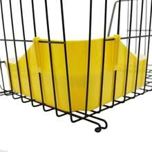 MONAS Caja de Arena para Conejos, Arena Esquinera con Rejilla para Conejos, Orinal de Esquina para Conejos, Cobayas, Chinchillas, Hurones y Otros Animales Pequeños Accesorios para Mascotas ()(Amarillo) - Unitalla - Ver 5
