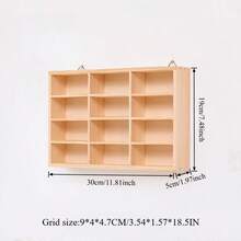 1pc 1/64 Scale Matchbox Car Display Case, Can Hold 40 Toy Cars, Dust-Proof, Wooden Matchbox Toy Car Display Box, Suitable For Nursery, Bedroom, Playroom - Multicolor - View 10