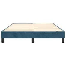 vidaXL Boxspringbettgestell Dunkelblau 140x200 Cm Samt - Blue - View 5