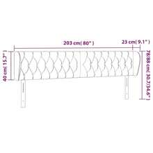 vidaXL Kopfteil mit Ohren dunkelgrau 203x23x78/88 cm Stoff - Grigio - Visualizzare 9
