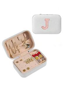 1 hộp đựng trang sức tối giản, hộp đựng trang sức PU di động cho du lịch mùa hè, hộp đựng trang sức mini đựng hoa tai, vòng cổ, nhẫn, trưng bày và cất giữ trang sức, hộp đựng trang sức dung tích lớn, thích hợp đựng hoa tai, nhẫn, vòng cổ, vòng tay, phụ kiện làm móng, Ngày của Mẹ, Giáng sinh, quà tặng Halloween, hộp đựng đồ cho phụ nữ, vật dụng thiết yếu khi đi du lịch, lưu trữ đồ dùng trong ký túc xá khi trở lại trường - Nhiều màu - Xem 52