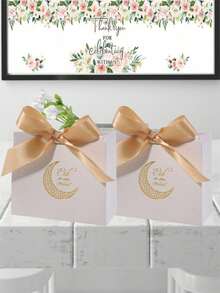 10pcs/Pack Eid Al-Adha, Eid Mubarak Party Favor Gift Candy Paper Boxes - Multicolor - View 9