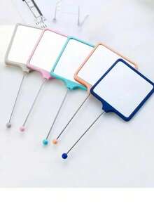 10个DIY手持镜，带可拆卸珍珠棒，适用于珠宝制作、青少年和成人、波西米亚风格家居装饰、派对礼品、艺术项目（多种颜色可选） - 彩色 - 查看 10