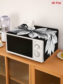 1 pieza Elegante cubierta de polvo para horno microondas con diseño de hojas, cubierta de horno microondas en blanco y negro, cubierta de protección contra el polvo lavable, cubierta decorativa para electrodomésticos de cocina, decoración del hogar, decoración de cocina, decoración de electrodomésticos del hogar, un gran regalo para la novia, fácil de limpiar, anti-manchas, Día de la Mujer, artículos esenciales de viaje, recuerdos de boda, Y2k, dormitorio, accesorios de coche para mujeres, decoración de cocina, decoración de cocina, artículos del hogar, regalo del Día de la Madre, decoración de dormitorio, jardín, decoración de cocina, verano, playa, artículos esenciales de viaje, decoración de habitaciones, Squishy, graduación - Multicolor - Ver 7