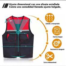 Chaleco Brigadista Reflejante Industrial Alta Visibilidad, Ajustable, Ligero y Cómodo,Gabardina Algodón con Cintas Reflejantes, Hombre Mujer Trabajo,Chaleco Industrial Reflejante Resistente Y Ligero - Multicolor - Ver 6