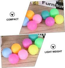 50 Piezas Bolas de Pong de Coloridas para Entrenamiento Fiesta Pelotas Pequeñas Livianas para Competencia y Entretenimiento - 1 - Ver 6