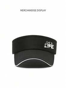 Hat, Minimalist Casual, Unisex Fashion, Golf Print, Printed With "Golf Life" Pattern, Wide Brim, Golf Cap, Sports Cap, Summer Marathon Baseball Cap, Casual Sun Hat, Fashionable & Simple, Suitable For Travel And Outdoor Activities. It Is The Best Choice As A Gift For Golf Enthusiasts, Birthday Gifts And Holiday Gifts.